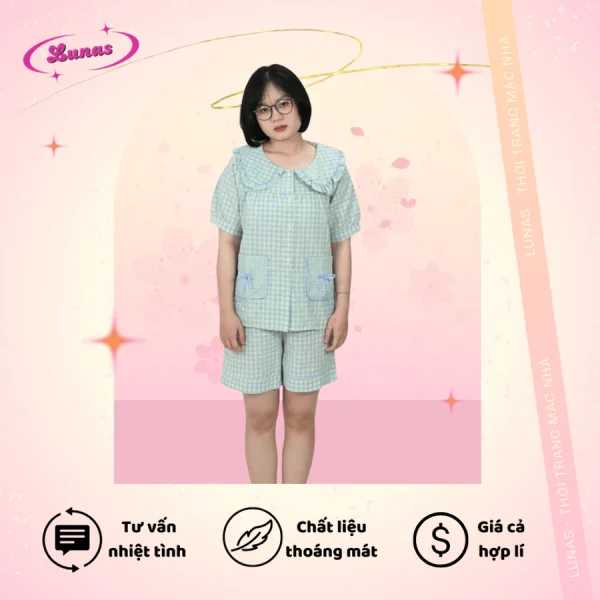 Set Đồ Ngủ Họa Tiết 2 Túi Chất Liệu Cotton Mềm Mỏng - Image 2