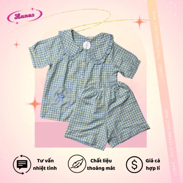 Set Đồ Ngủ Họa Tiết 2 Túi Chất Liệu Cotton Mềm Mỏng