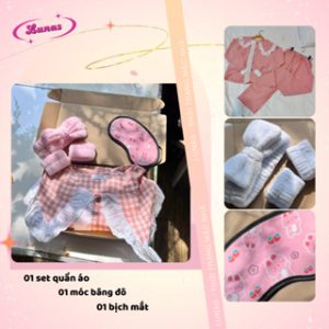 COMBO NÂNG NIU Dành Cho Các Nàng ( Set Đồ Mặc Nhà + Băng Đô + Bịch Mắt )